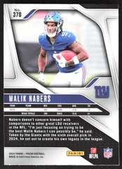 1652H 2024 Panini Prizm #370 Malik Nabers