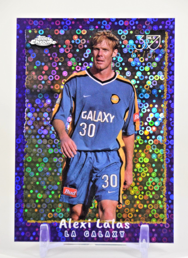 2025 Topps Chrome MLS Alexi Lalas NF-13 MLS 30 Purple Donut Holes /75 LA Galaxy