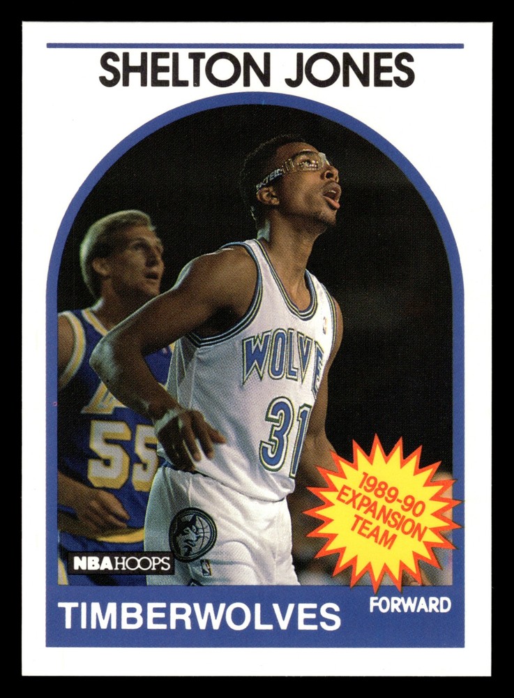 Shelton Jones 1989-90 Hoops #306 Minnesota Timberwolves