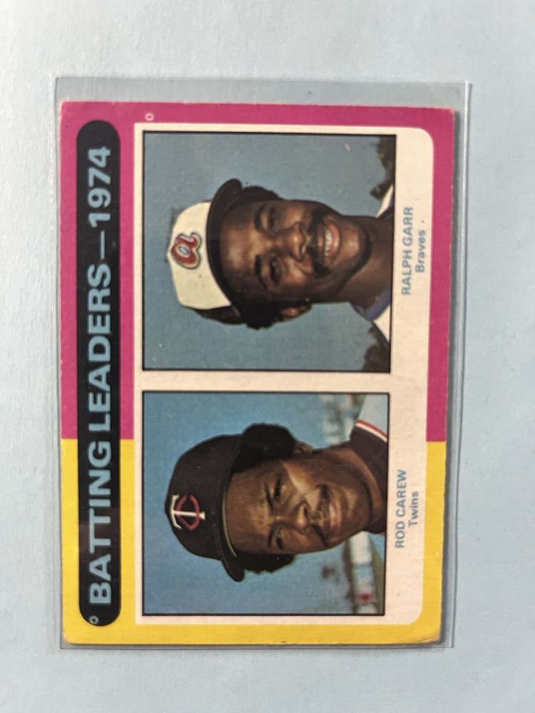 1975 Topps – League Leaders Rod Carew, Ralph Garr #306