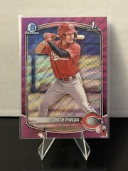 2025 Bowman – Chrome Prospects Esmith Pineda #BCP-37 Fuchsia Wave Refractor /199
