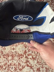 Vintage Ford Racing Nascar Snapback Blue Black White