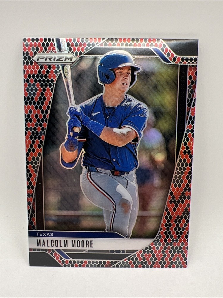 2025 Panini Prizm – Malcolm Moore, Malcolm Moore #120 Snake Skin Prizm (RC)