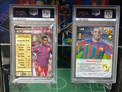 2 PSA Lot Samuel Eto&rsquo;o 2005-06 Mundi Cromo Top Liga + 2005 Panini Megacraques
