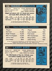 1996-97 Topps Finest Reprint #22 Larry Bird Julius Erving Magic Johnson Coating