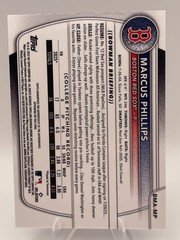 2025 Bowman Draft Chrome Marcus Phillips Blue Mojo Refractor Auto #BMA-MP /150