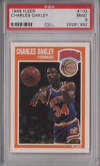 Charles Oakley 1989 Fleer PSA 9 Mint Graded Card New York Knicks #103