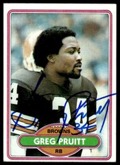Greg Pruitt Signed Auto Autographed Card 1980 Topps #150 Cleveland Browns