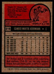 1975 Topps #219 Ed Herrmann – POOR