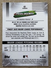 2026 Finest #10 Paul Skenes Gold Refractor 3/50 Pirates
