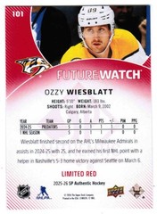 25/26 2025 SP AUTHENTIC BASE FUTURE WATCH LIMITED RED CARDS 101-200 U-Pick List