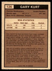 1975-76 O-Pee-Chee WHA #126 Gary Kurt Phoenix Roadrunners NR-MINT PACK FRESH!