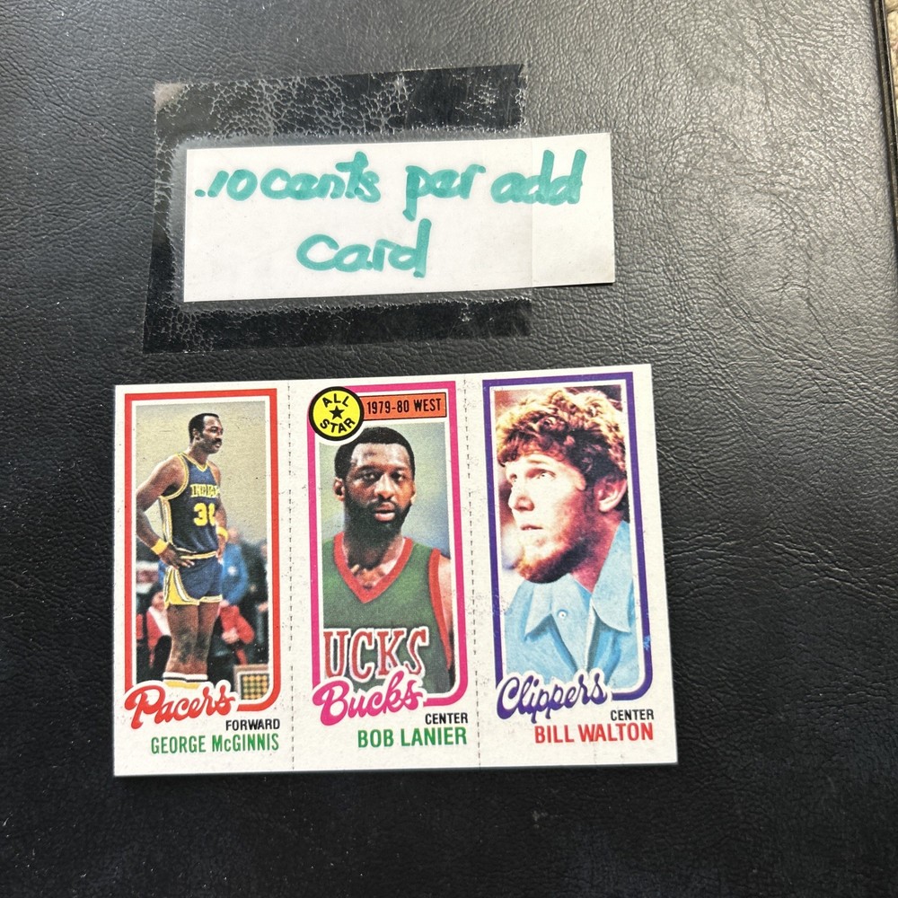 121 George Mcginnis 10 Bob Lanier 222 Bill Walton All Star 1980 81 Topps Cb52b-6