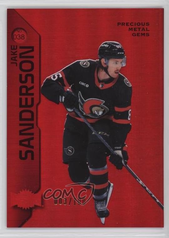 2023-24 Skybox Metal Universe PMG Red 3/100 Jake Sanderson #038 1yj