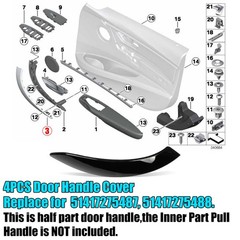 Jaronx Glimpse BMW Door Handle Cover Set 4PCS F30 F31 F36 3 Series 4 Series Glos