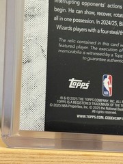 2025-26 Topps – Bilal Coulibaly Woven Wonders Relics #WW-BC (MEM) See Pic