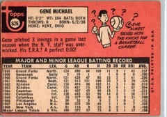 Gene Michael 1969 Topps New York Yankees