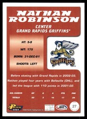 Nathan Robinson 2003-04 Pacific Prospects AHL #27 Grand Rapids Griffins NHL READ