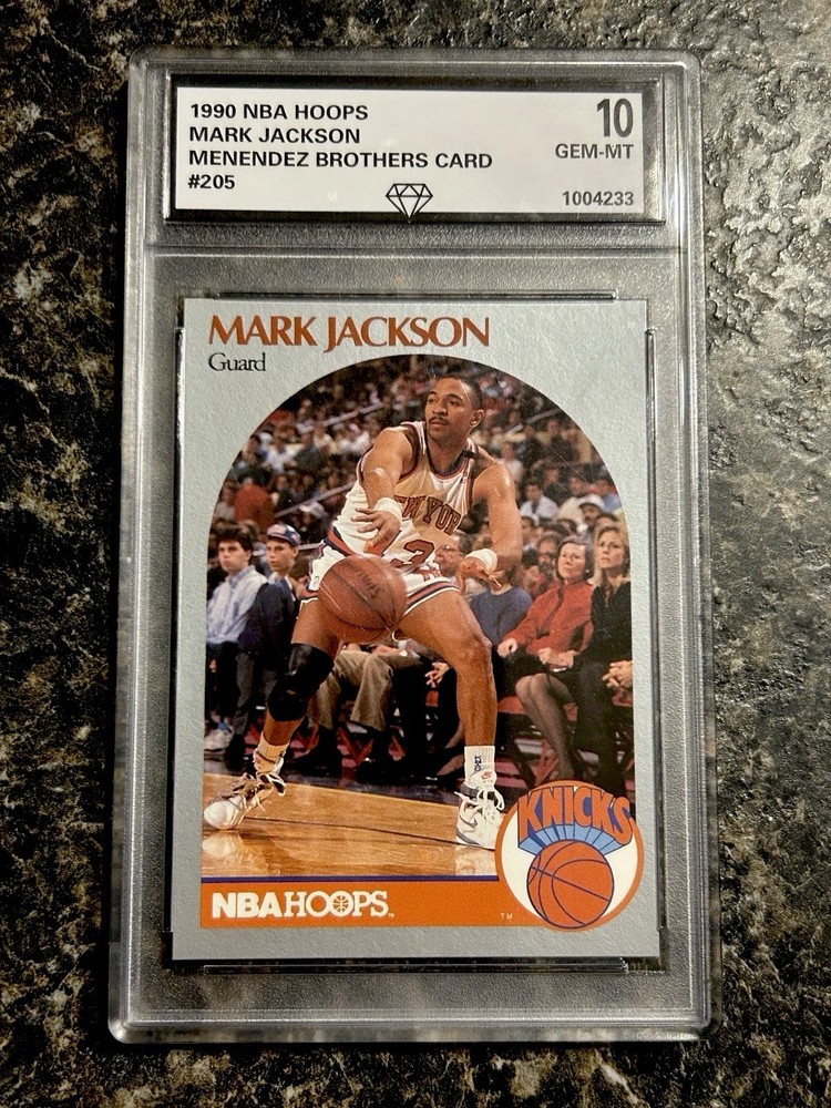 GRADED 10 1990 NBA HOOPS MARK JACKSON MENENDEZ BROTHERS #205