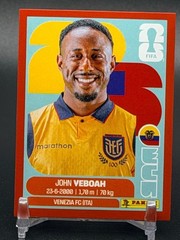 John Veboah ECU 14 2026 FIFA World Cup Panini Sticker RED USA Edition