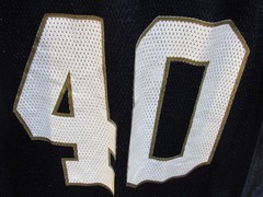 Notre Dame Men&rsquo;s Medium adidas Blue # 40 Fighting Irish Football Jersey NCAA