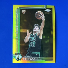 2025-26 Topps chrome update Hugo González RC yellow Refractor #178 #/275