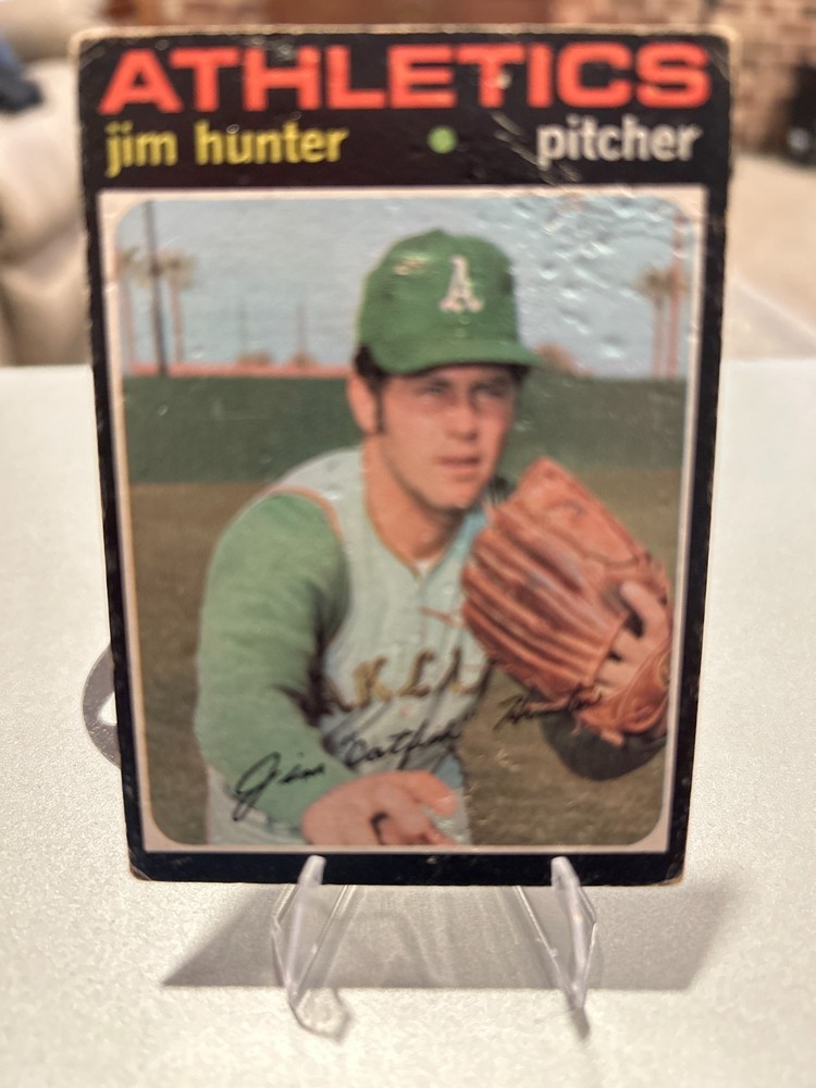 Jim « Catfish » Hunter 1971 Topps #45 Athletics! Low Quality!
