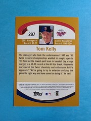 Tom Kelly 2002 Topps Baseball Card # 297 J9035