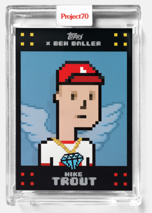 2021 Mike Trout #930 Topps Project 70 Ben Baller Los Angeles Angels Cryptopunk