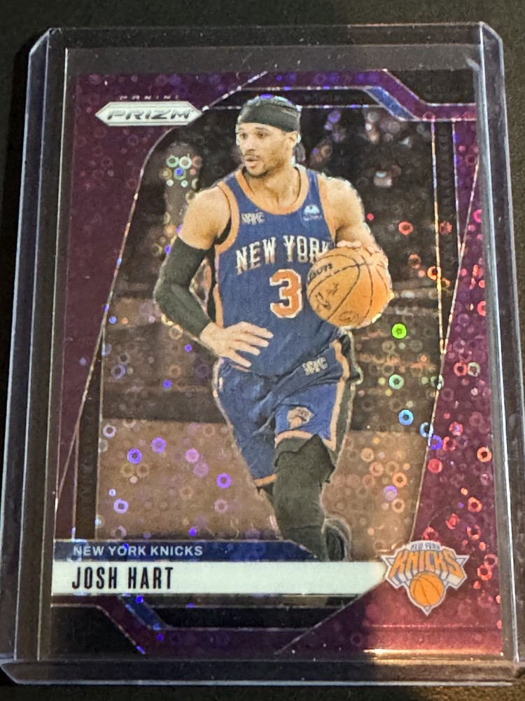 2024-25 Panini Prizm JOSH HART Purple Fast Break Prizm #66/75 Knicks