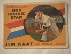 Topps 1960 Jim Kaat Washington Senators #136 Sport Magazine Rookie Star