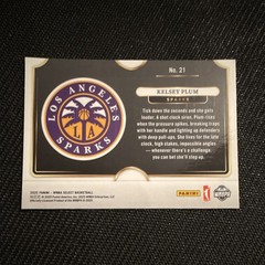 Panini Select WNBA 2025 Kelsey Plum Snapshots Insert #21 Los Angeles Sparks