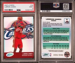 2007 eTopps LeBron James #34 PSA 9 Mint /999