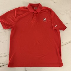 Under Armour HeatGear Polo Mens 2XL Loose Red Miami University Redhawks