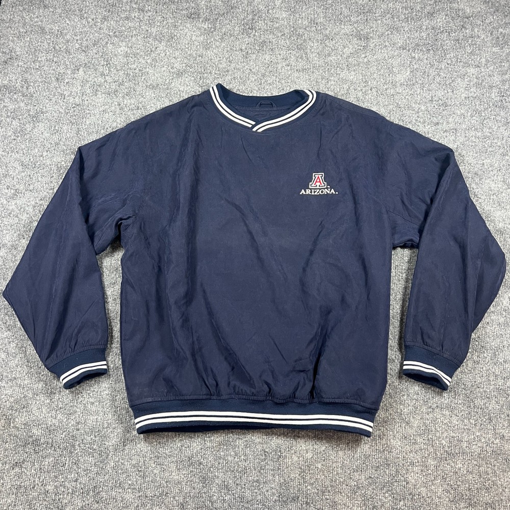 Arizona Wildcats Windbreaker Jacket Mens M Navy Port Authority Ribbed Pullover