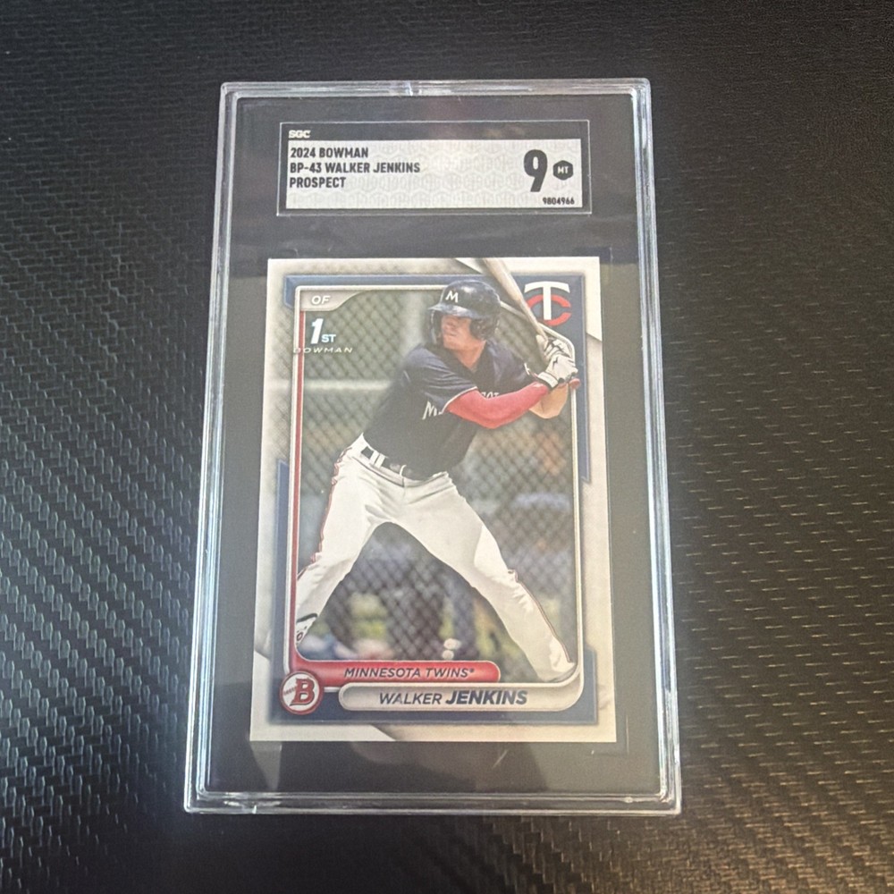 2024 Bowman Prospects Walker Jenkins 1st Rookie RC #BP-43 Twins SGC 9 MINT