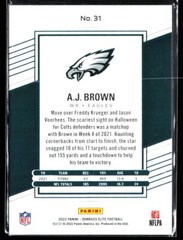 2022 Panini Donruss Elite – Blue Color Match #31 A.J. Brown /275