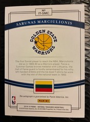 2018-19 Panini National Treasures SARUNAS MARCIULIONIS International AUTOGRAPH