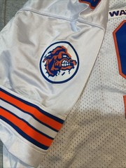 The Water Boy Bobby Boucher White Orange & Blue #9 Bourbon Bowl Jersey XL
