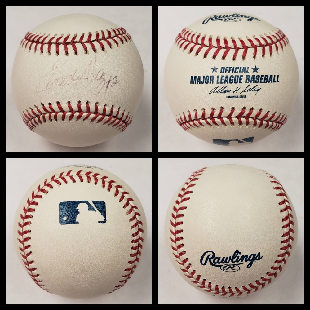 Vintage 2002 Einar Diaz Autograph Baseball Rawlings Cleveland Indians MLB