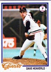 1978 Topps #338 Dave Heaverlo San Francisco Giants EX