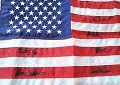 Miracle On Ice Signed USA Flag 🇺🇸 1980 USA Hockey 🇺🇲 1980 Winter Olympics