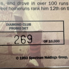 1993 Spectrum Diamond Club Promo Ernie Banks #4 Chicago Cubs Serial #/10000
