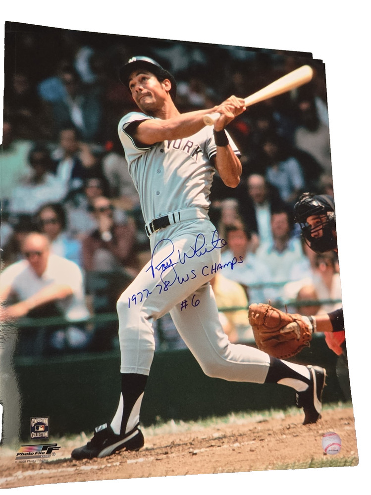 Roy White Signed 16×20 Photo Yankees WS Champs Inscription JSA