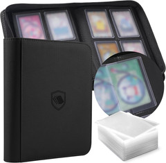 Top Loader Binder 9 Pocket, Holds 360 Toploaders, 100 Toploaders INCLUDED | Topl