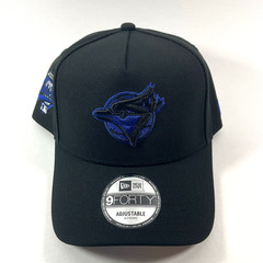 New Era Toronto Blue Jays Exclusive Black Blue 9FORTY A-Frame Snapback Hat Cap