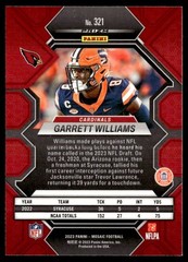 2023 Mosaic Camo Pink Prizms Garrett Williams Rookie Arizona Cardinals #321