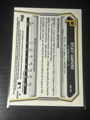 Wyatt Sanford 2026 Bowman #CPA-WS Purple Refractor Auto /250 1st Rookie RC
