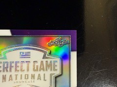 Alex Freeland 2019 Leaf Metal Perfect Game National Showcase Purple Auto /12