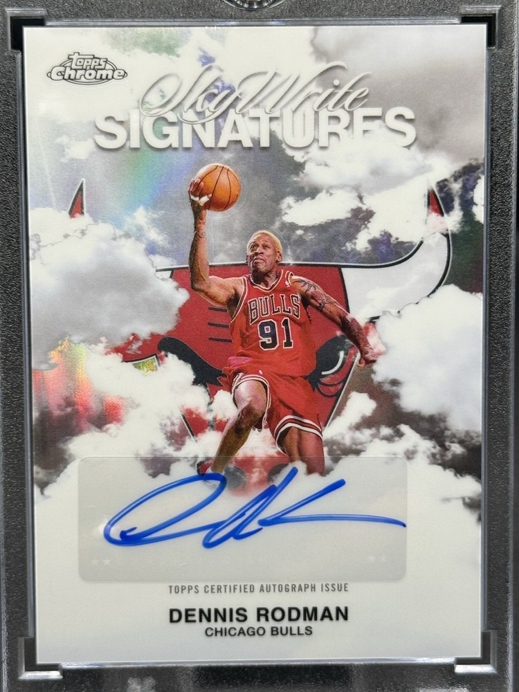 2025 Topps Chrome Dennis Rodman Sky Write Signatures Refractor Auto Bulls